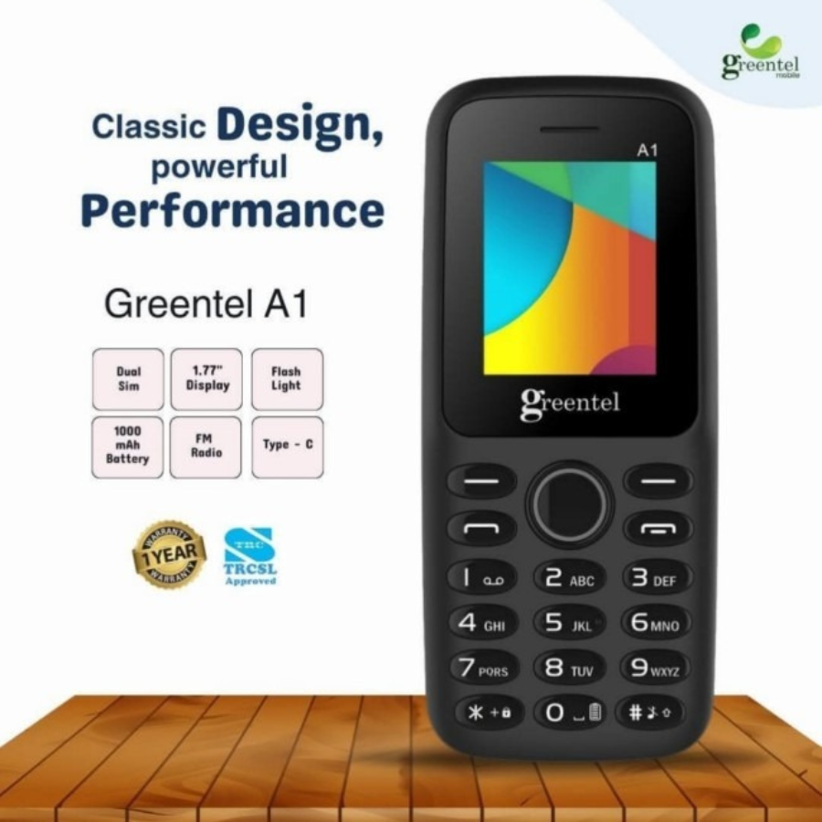 Greentel A1 Dual Sim Keypad Phone with 1 year warranty Button phone long battery Flashlight Radio