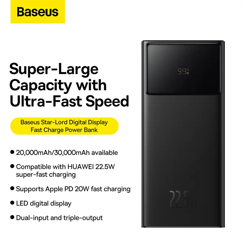 Baseus 30000mAh 22.5W Star-Lord Digital Display Fast Charge Power Bank 2