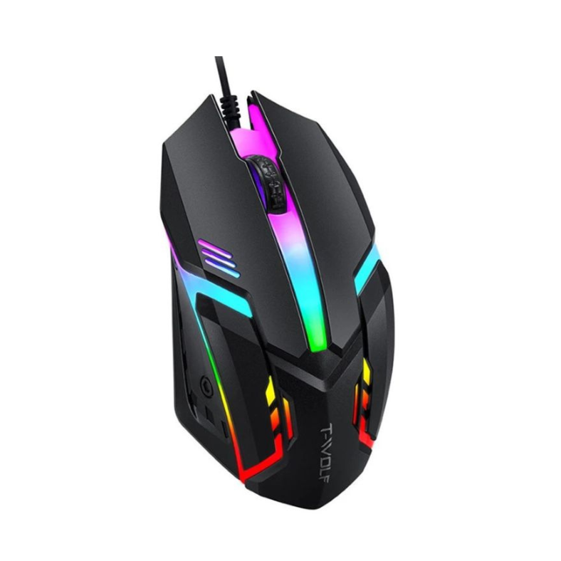T-Wolf V1 RGB Breathing Light Gaming Mouse 1200DPI 2