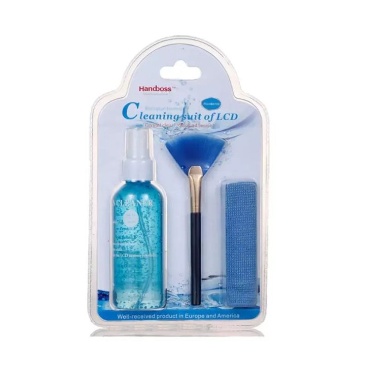 Multipurpose 3 In 1 Magical Laptop Computer LCD CRT Computer Monitor LCD TV Plasm TV Lens Touch-Sensitive Screen Cleaner VCD DVD CD-ROM Fresh Natural Resin Organisms Exclusive Protective Membrane Kit Cleaning Micro-Fibre Cloth and Brush Kits 3