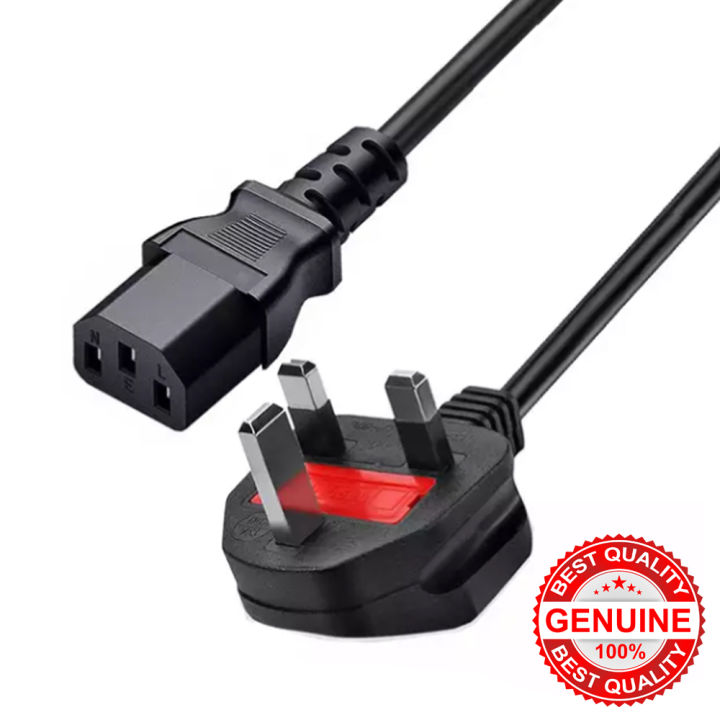 Computer Power Cable Cord for Desktops PC and Printers/Monitor SMPS Power Cable IEC Mains Power Cable (1.5M- Black)