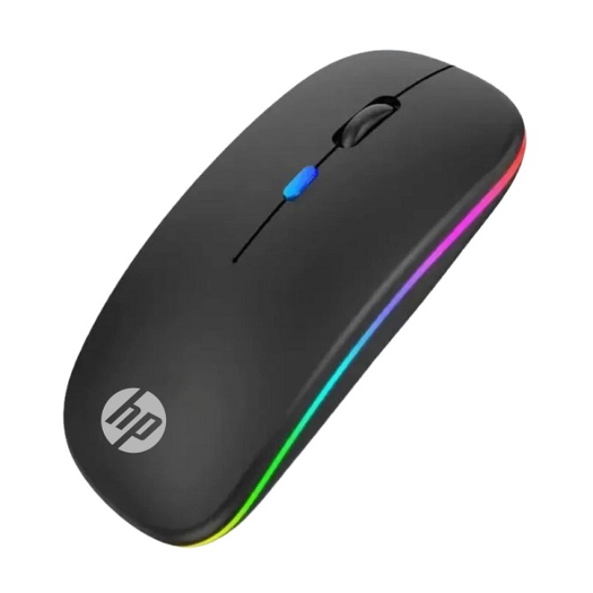 HP W10 Dual-Mode Wireless Mouse – Bluetooth + USB, Rechargeable Silent Click 2