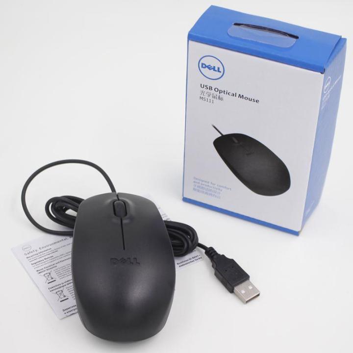 Dell Original MS111-USB Optical Mouse 3 Button Wheel Mouse -1000dpi