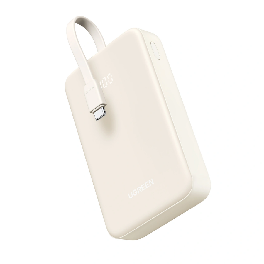 UGREEN PB520 10000mAh 30W Fast Charging Power Bank with Built-in Cable 45206