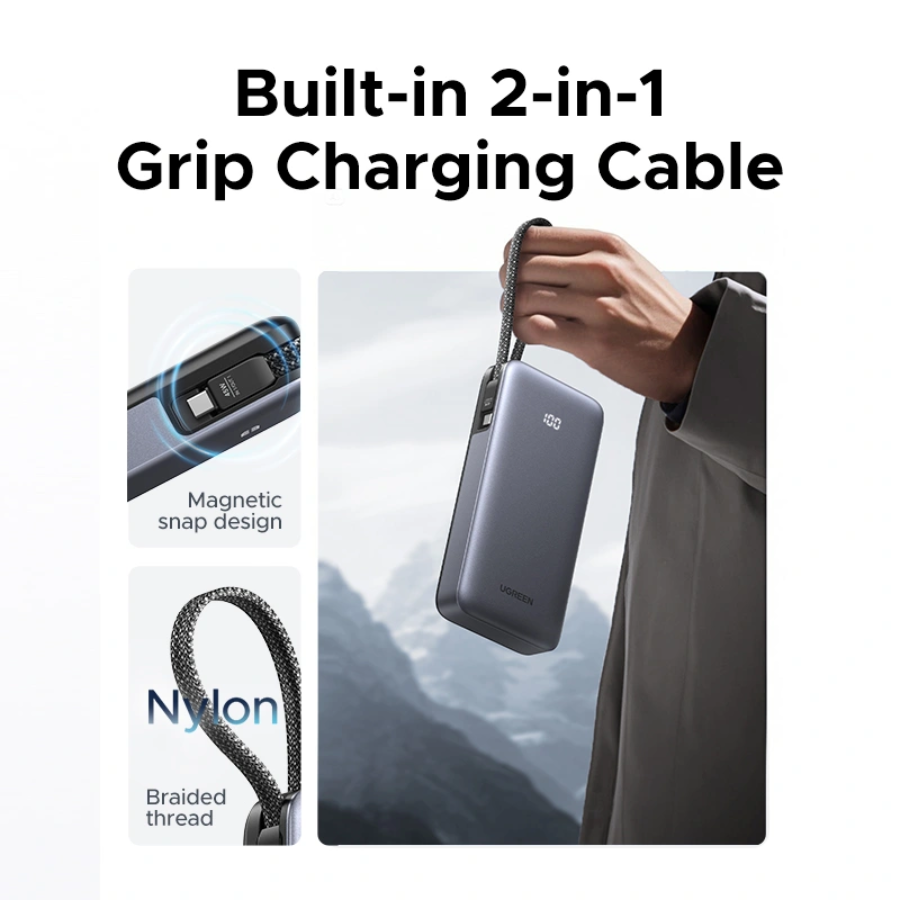 UGREEN 20000mAh 45W Power Bank with Built-in Cable – PB536 – 55988B 3