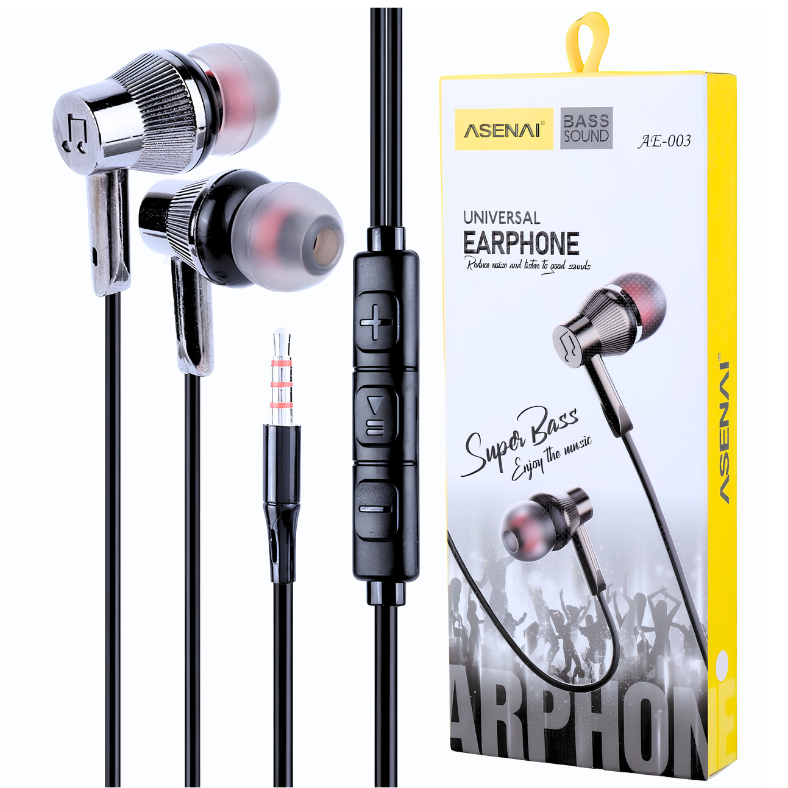 Asenai AE-003 Bass Sound Earphone with Mic