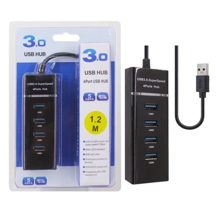 USB HUB 3.0 High Speed 4 Ports Splitter For Desktop PC Laptop